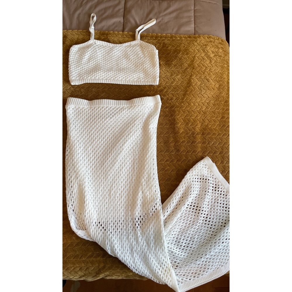 Charlotte Russe Crochet Swimsuit Cover Up Set